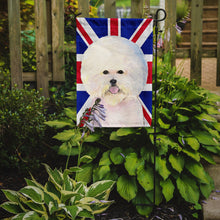 Load image into Gallery viewer, Bichon Frise with English Union Jack British Flag Garden Flag – Decorative Outdoor Yard Flag SS4968GF