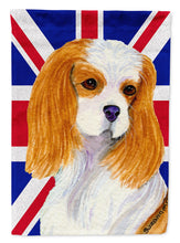 Load image into Gallery viewer, Cavalier Spaniel with English Union Jack British Flag Flag Canvas House Size SS4969CHF