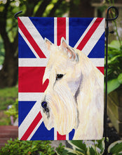 Load image into Gallery viewer, Scottish Terrier Wheaten with English Union Jack British Flag Garden Flag – Decorative Outdoor Yard Flag SS4972GF