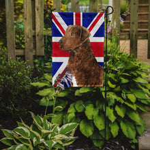 Load image into Gallery viewer, Curly Coated Retriever with English Union Jack British Flag Garden Flag – Decorative Outdoor Yard Flag SS4973GF