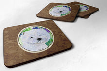 Load image into Gallery viewer, Westie Coasters - Set of 4 Lightweight Foam, Absorbent Drink Coasters