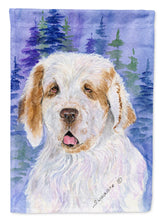 Load image into Gallery viewer, Clumber Spaniel Flag Canvas House Size