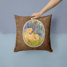 Load image into Gallery viewer, Golden Retriever Throw Pillow - 14x14 Decorative Pillow – Art for Your Home &amp; Patio