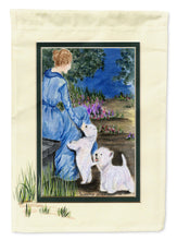 Load image into Gallery viewer, Lady with her  Westie Garden Flag – Decorative Outdoor Yard Flag