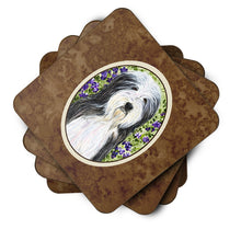 Load image into Gallery viewer, Bearded Collie Coasters - Set of 4 Lightweight Foam, Absorbent Drink Coasters