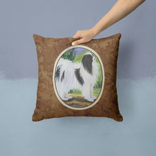 Load image into Gallery viewer, Japanese Chin Throw Pillow - 14x14 Decorative Pillow – Art for Your Home &amp; Patio