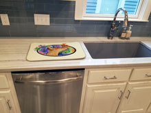 Load image into Gallery viewer, Pharaoh Hound Dish Drying Mat – Absorbent, Artistic Kitchen Essentials SS8041DDM