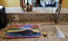 Load image into Gallery viewer, Curly Coated Retriever Dish Drying Mat – Absorbent, Artistic Kitchen Essentials SS8043DDM