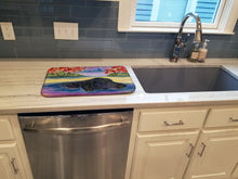 Load image into Gallery viewer, Curly Coated Retriever Dish Drying Mat – Absorbent, Artistic Kitchen Essentials SS8043DDM