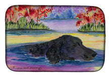 Load image into Gallery viewer, Curly Coated Retriever Dish Drying Mat – Absorbent, Artistic Kitchen Essentials SS8043DDM