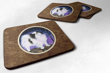 Load image into Gallery viewer, Japanese Chin Coasters - Set of 4 Lightweight Foam, Absorbent Drink Coasters
