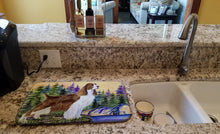 Load image into Gallery viewer, Springer Spaniel Dish Drying Mat – Absorbent, Artistic Kitchen Essentials SS8105DDM