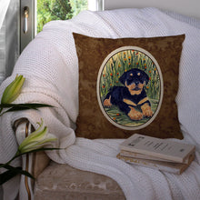 Load image into Gallery viewer, Rottweiler Throw Pillow - 14x14 Decorative Pillow – Art for Your Home &amp; Patio