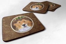 Load image into Gallery viewer, Sheltie Coasters - Set of 4 Lightweight Foam, Absorbent Drink Coasters