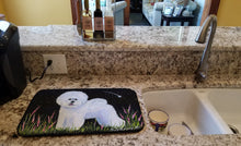 Load image into Gallery viewer, Bichon Frise Dish Drying Mat – Absorbent, Artistic Kitchen Essentials SS8143DDM