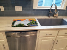 Load image into Gallery viewer, Great Pyrenees Dish Drying Mat – Absorbent, Artistic Kitchen Essentials SS8183DDM