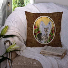 Load image into Gallery viewer, Chinese Crested Throw Pillow - 14x14 Decorative Pillow – Art for Your Home &amp; Patio