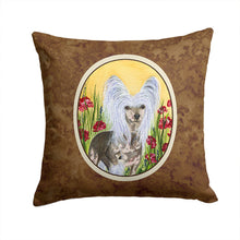 Load image into Gallery viewer, Chinese Crested Throw Pillow - 14x14 Decorative Pillow – Art for Your Home &amp; Patio