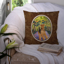 Load image into Gallery viewer, Airedale Throw Pillow - 14x14 Decorative Pillow – Art for Your Home &amp; Patio