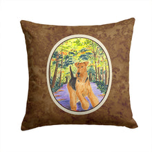 Load image into Gallery viewer, Airedale Throw Pillow - 14x14 Decorative Pillow – Art for Your Home &amp; Patio
