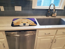 Load image into Gallery viewer, Golden Retriever Dish Drying Mat – Absorbent, Artistic Kitchen Essentials SS8212DDM