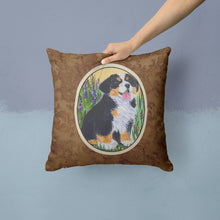 Load image into Gallery viewer, Bernese Mountain Dog Throw Pillow - 14x14 Decorative Pillow – Art for Your Home &amp; Patio