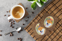 Load image into Gallery viewer, Shiba Inu Coasters - Set of 4 Lightweight Foam, Absorbent Drink Coasters
