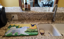 Load image into Gallery viewer, Great Pyrenees Dish Drying Mat – Absorbent, Artistic Kitchen Essentials SS8241DDM