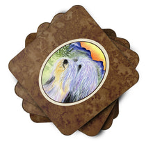 Load image into Gallery viewer, Bearded Collie Coasters - Set of 4 Lightweight Foam, Absorbent Drink Coasters