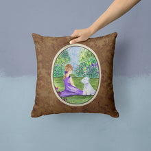 Load image into Gallery viewer, Westie Throw Pillow - 14x14 Decorative Pillow – Art for Your Home &amp; Patio