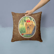 Load image into Gallery viewer, Yorkie Throw Pillow - 14x14 Decorative Pillow – Art for Your Home &amp; Patio