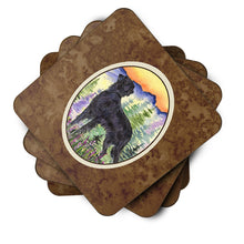 Load image into Gallery viewer, Flat Coated Retriever Coasters - Set of 4 Lightweight Foam, Absorbent Drink Coasters