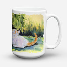 Load image into Gallery viewer, Cat Dishwasher Safe Microwavable Ceramic Coffee Mug 15 ounce SS8273CM15