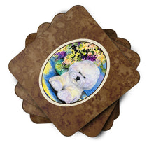 Load image into Gallery viewer, Bichon Frise Coasters - Set of 4 Lightweight Foam, Absorbent Drink Coasters