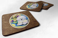 Load image into Gallery viewer, Bichon Frise Coasters - Set of 4 Lightweight Foam, Absorbent Drink Coasters