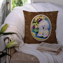 Load image into Gallery viewer, Bichon Frise Throw Pillow - 14x14 Decorative Pillow – Art for Your Home &amp; Patio
