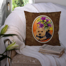 Load image into Gallery viewer, Norwich Terrier Throw Pillow - 14x14 Decorative Pillow – Art for Your Home &amp; Patio