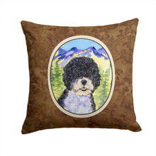 Load image into Gallery viewer, Portuguese Water Dog Throw Pillow - 14x14 Decorative Pillow – Art for Your Home &amp; Patio