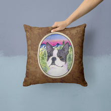 Load image into Gallery viewer, Boston Terrier Throw Pillow - 14x14 Decorative Pillow – Art for Your Home &amp; Patio