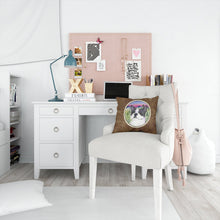 Load image into Gallery viewer, Boston Terrier Throw Pillow - 14x14 Decorative Pillow – Art for Your Home &amp; Patio