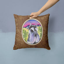 Load image into Gallery viewer, Schnauzer Throw Pillow - 14x14 Decorative Pillow – Art for Your Home &amp; Patio