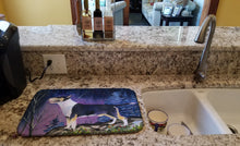 Load image into Gallery viewer, Bull Terrier Dish Drying Mat – Absorbent, Artistic Kitchen Essentials SS8344DDM
