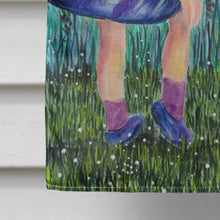Load image into Gallery viewer, Little Girl with Westie Flag Canvas House Size
