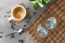 Load image into Gallery viewer, Little Girl with Westie Coasters - Set of 4 Lightweight Foam, Absorbent Drink Coasters