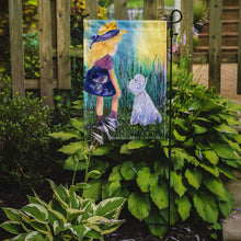 Load image into Gallery viewer, Little Girl with Westie Garden Flag – Decorative Outdoor Yard Flag