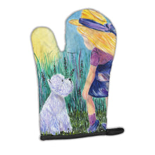 Load image into Gallery viewer, Little Girl with Westie Oven Mitt SS8351OVMT