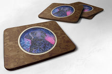 Load image into Gallery viewer, Starry Night Curly Coated Retriever Coasters - Set of 4 Lightweight Foam, Absorbent Drink Coasters