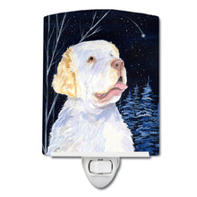 Load image into Gallery viewer, Starry Night Clumber Spaniel Ceramic Night Light SS8356CNL