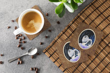 Load image into Gallery viewer, Starry Night Keeshond Coasters - Set of 4 Lightweight Foam, Absorbent Drink Coasters