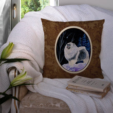 Load image into Gallery viewer, Starry Night Keeshond Throw Pillow - 14x14 Decorative Pillow – Art for Your Home &amp; Patio